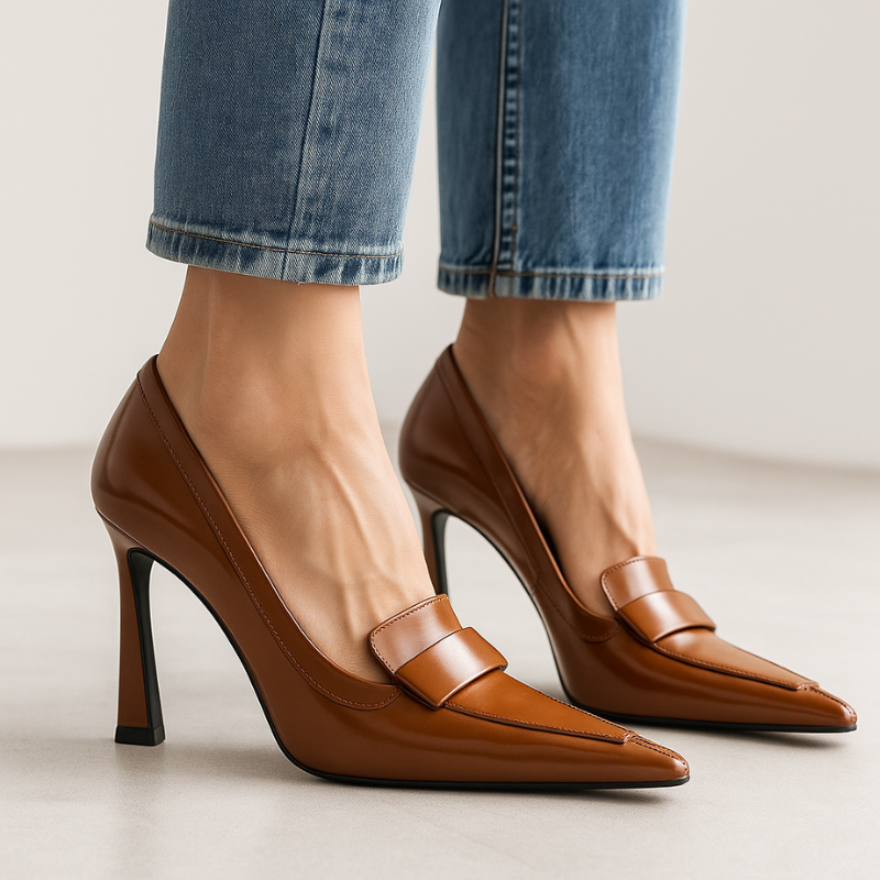 Pointed Toe Kiltie Stiletto Heel Pumps