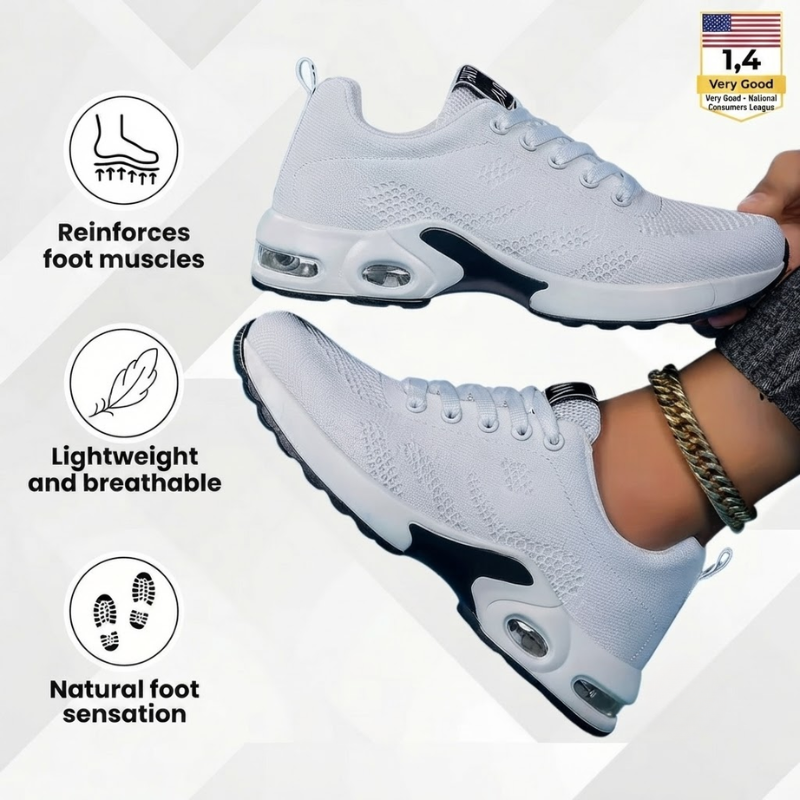 Lace Up Mesh Air Cushion Sneakers
