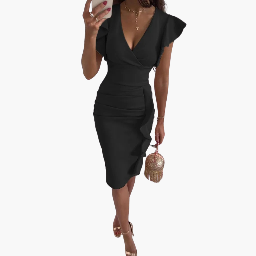 Megan | Elegant Bodycon Dress Black