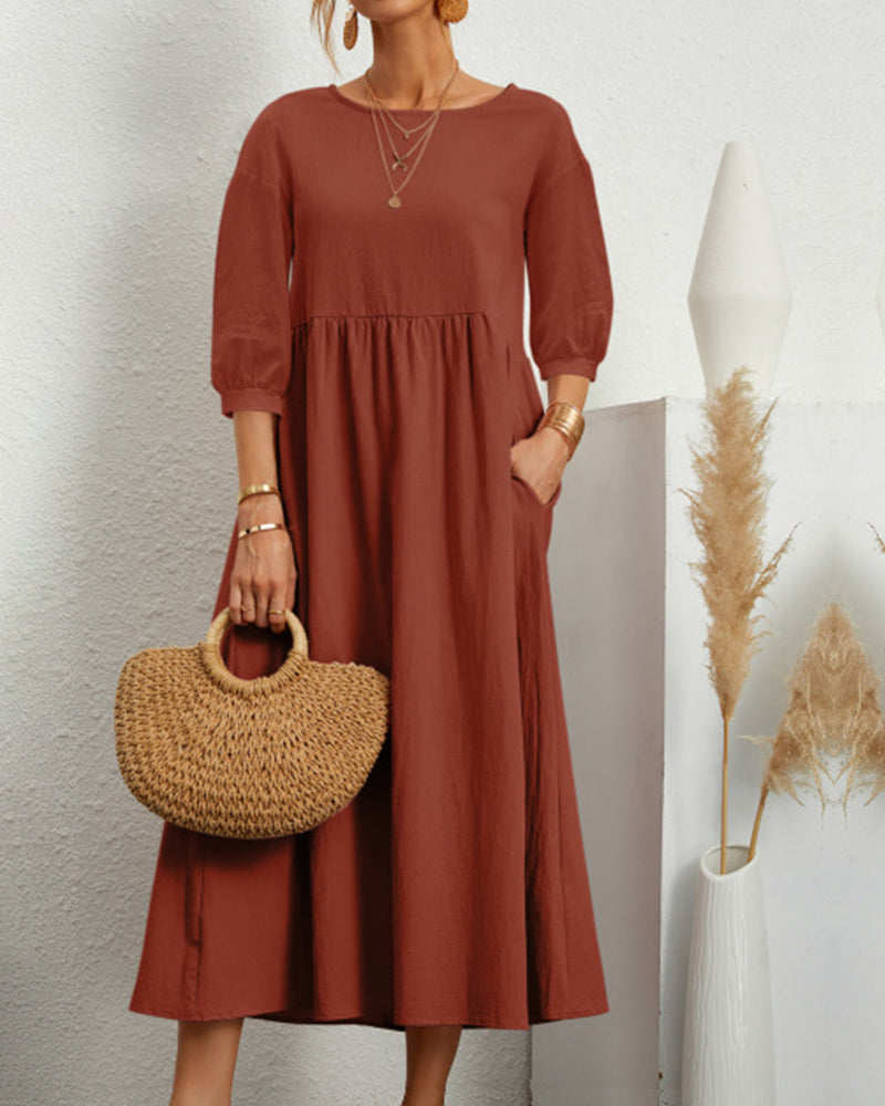 Noelia Long Dress For Dress with Relaxed Fit and Modern Casual Wear