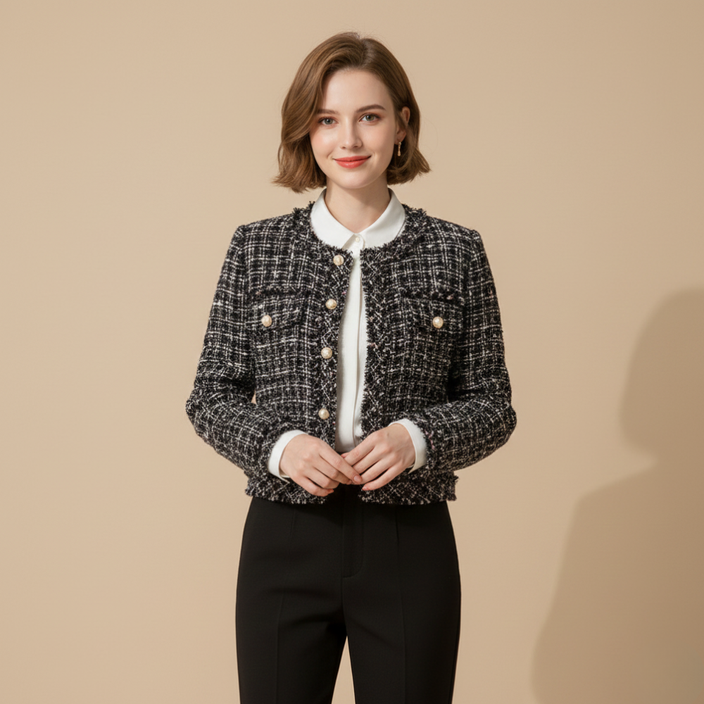 Women's Cropped Textured Jacket