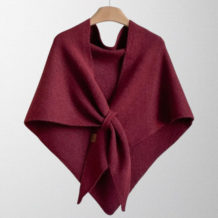 Tie Front Knit Shawl Wrap