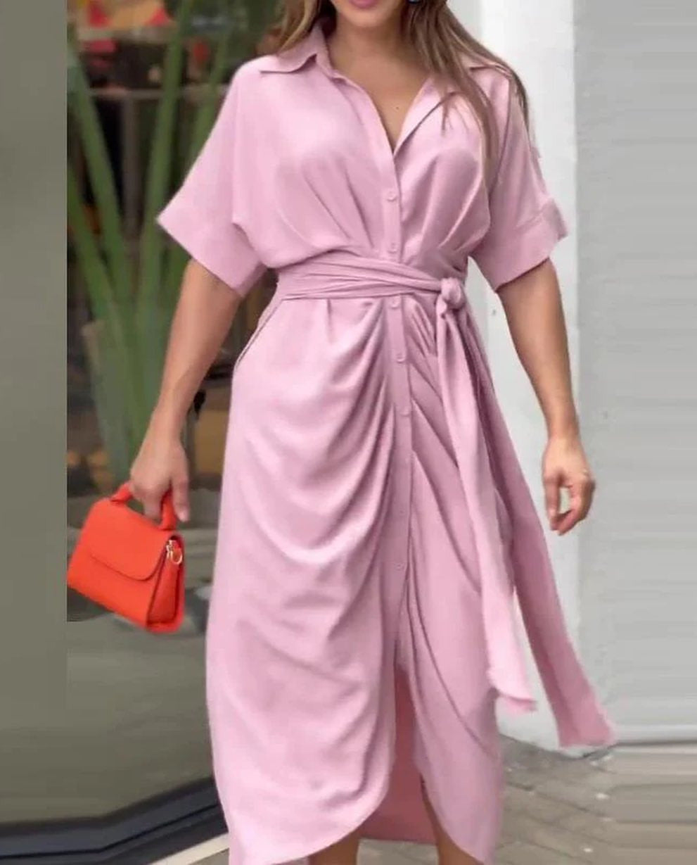 Summer Babe Midi Dress - Pink