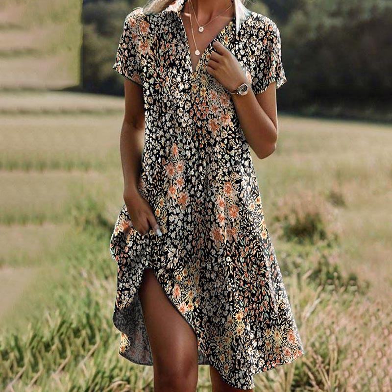 Gilda Premium Vintage Floral Print Dress Statement Occasion Edit