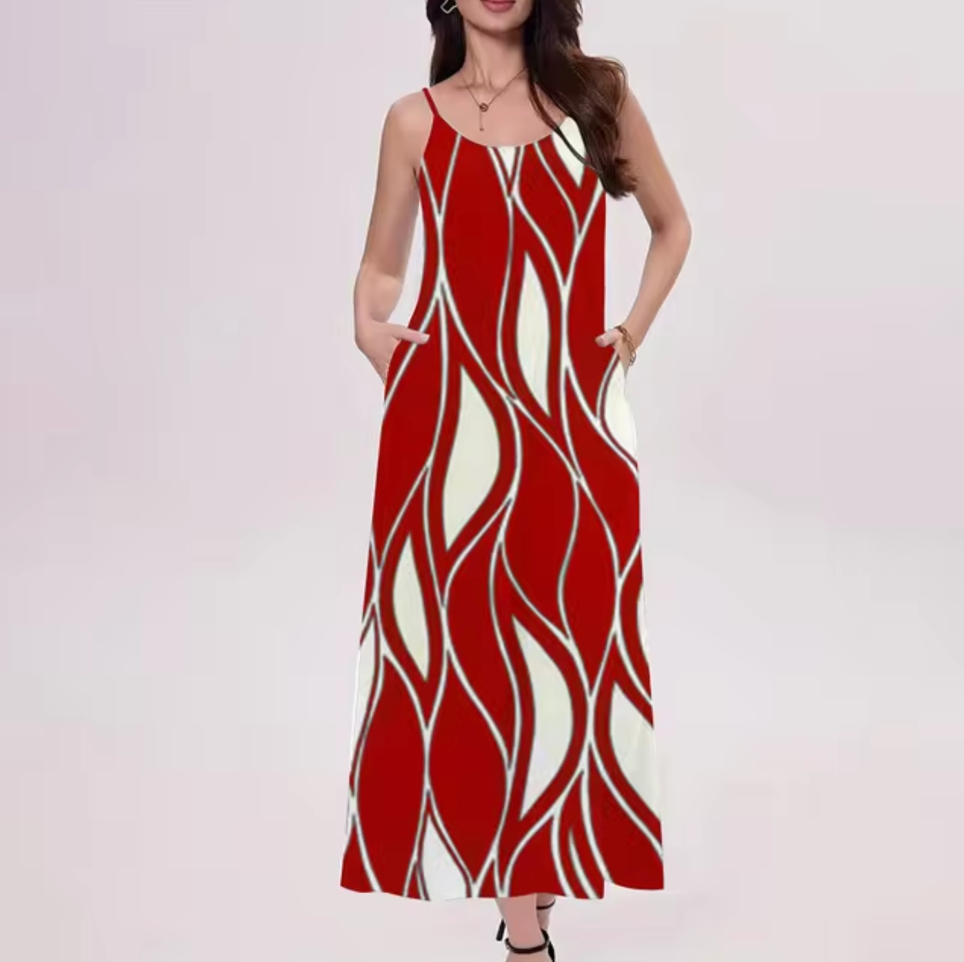 Serena Timeless Wave Print Dress Everyday Luxe Edit