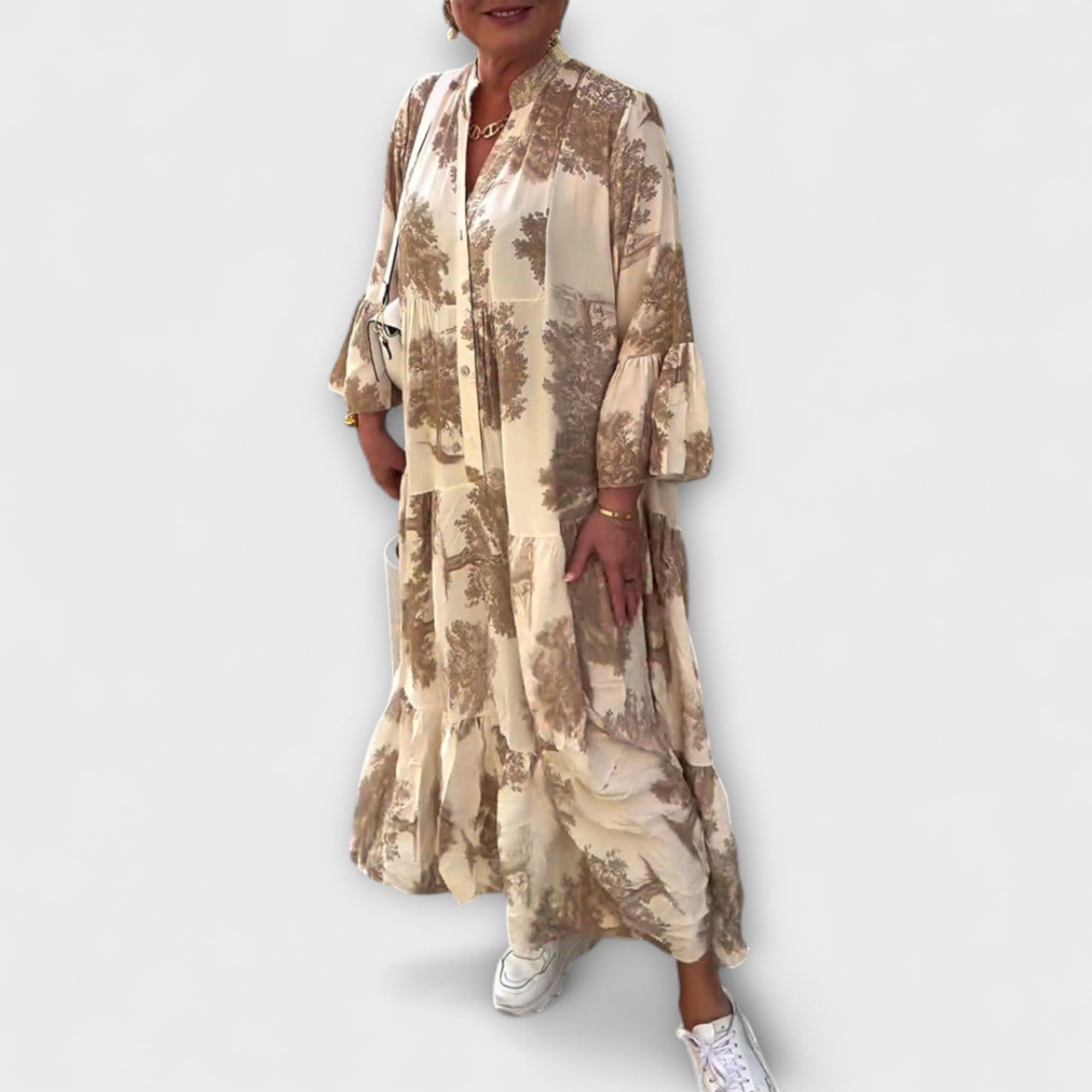 Mariveth | Elegant Maxi Dress Khaki
