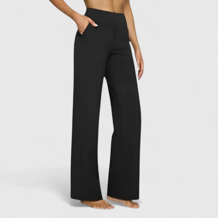 High Waist Wide Leg Pants with Pockets