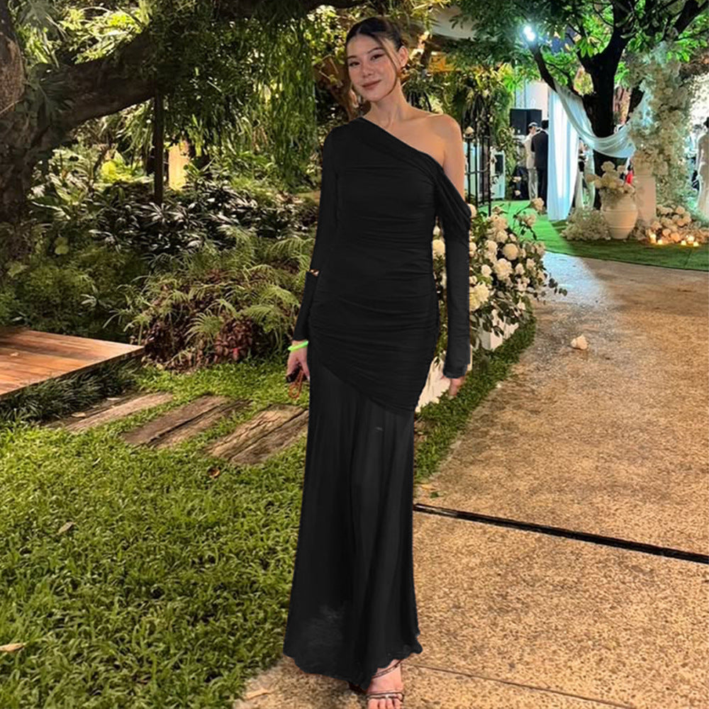 Soprano One Shoulder Dress Black