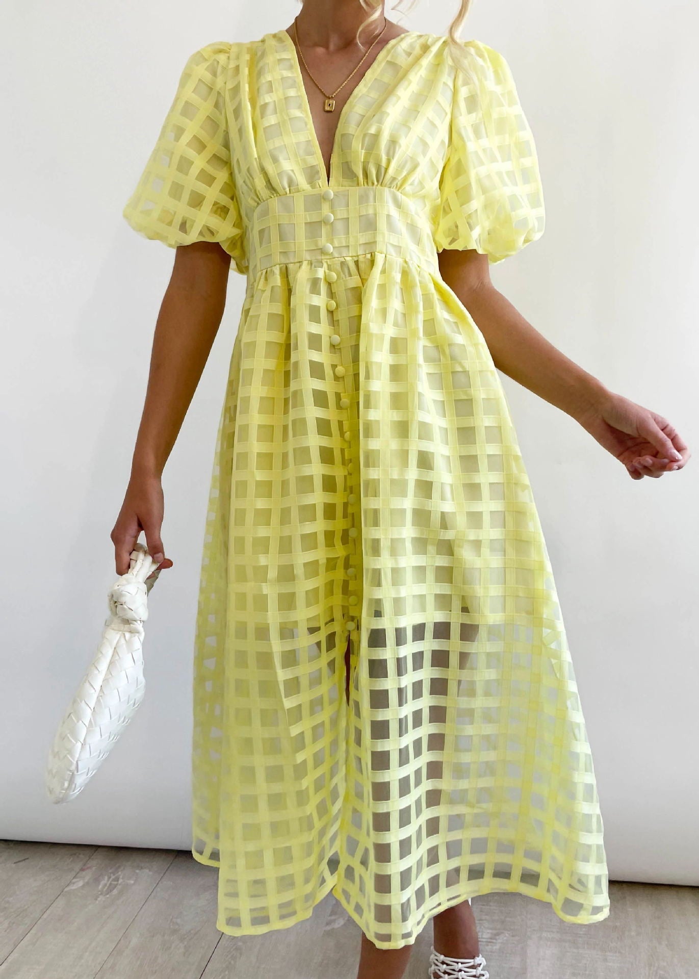 Paradise Midi Dress - Yellow
