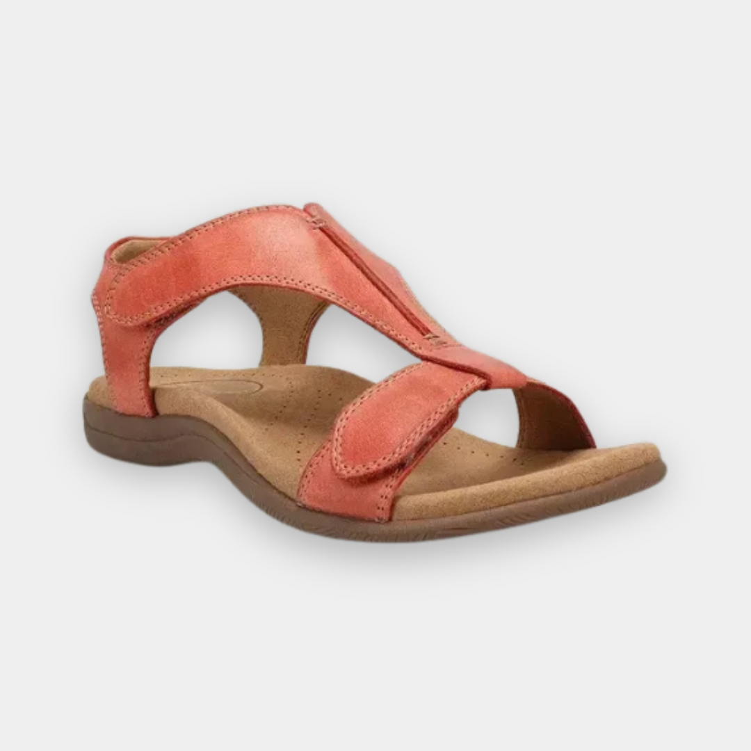 Open Toe T-Strap Cut Out Flat Sandals