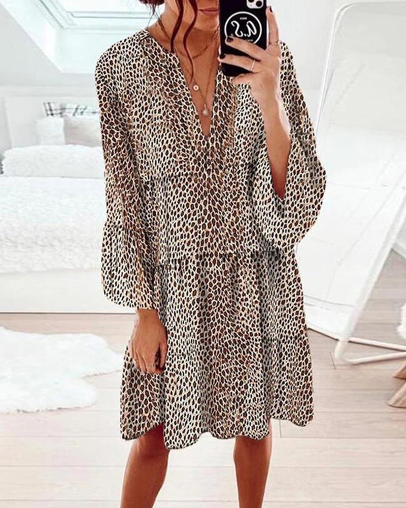 Sonia Timeless Women's Leopard Dress Chic Silhouette Collection