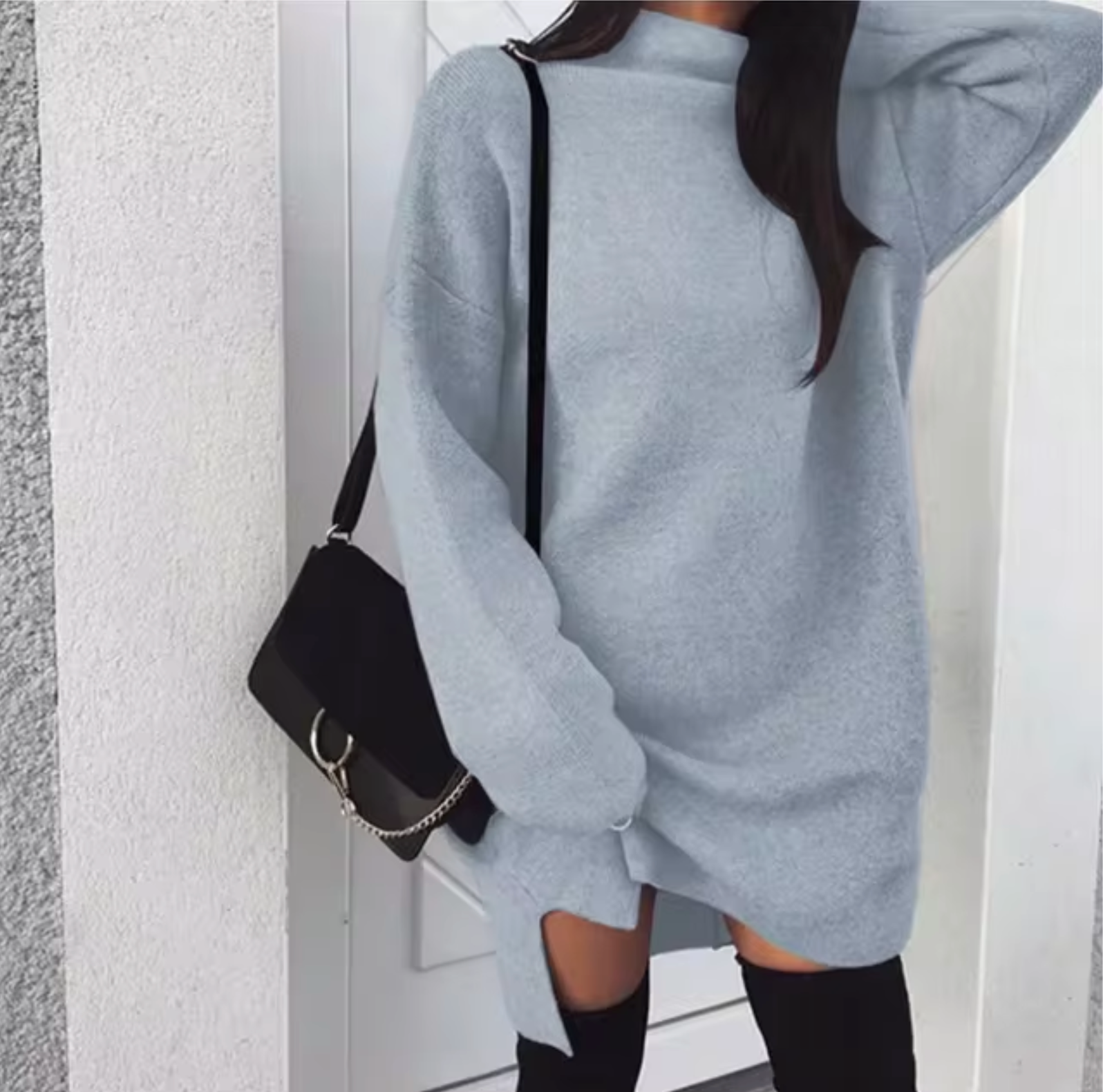 Maricarmen Loose Fitting Knitted Dress with Classic Everyday Styling