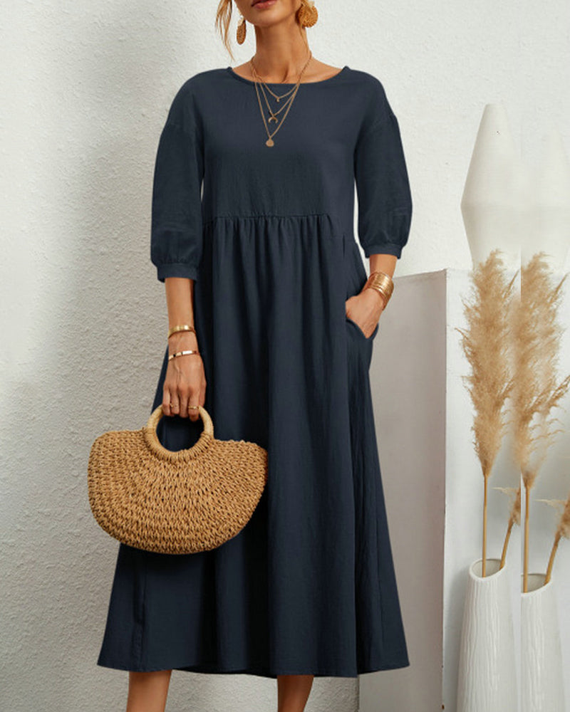 Noelia Long Dress For Dress with Relaxed Fit and Modern Casual Wear