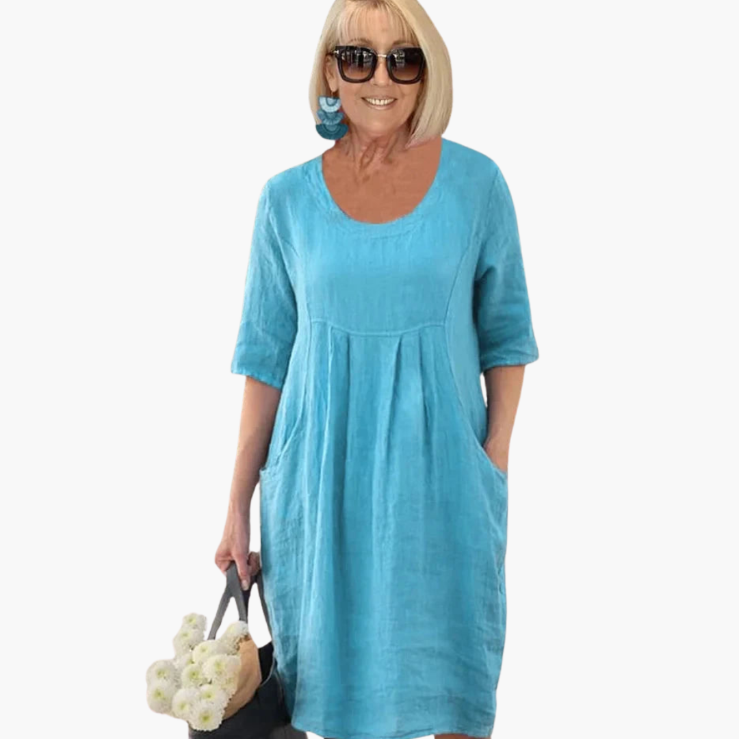 Naomi | Summer Dress with Pockets Blue