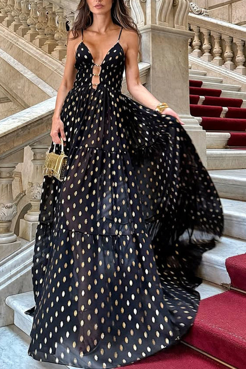 Fabulous Desires Polka Dot Maxi Dress