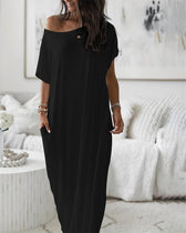 Batwing Sleeve Off Shoulder Maxi Dress 2
