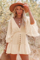 Dreamy Date Lace V-Neck Mini Dress - View 3