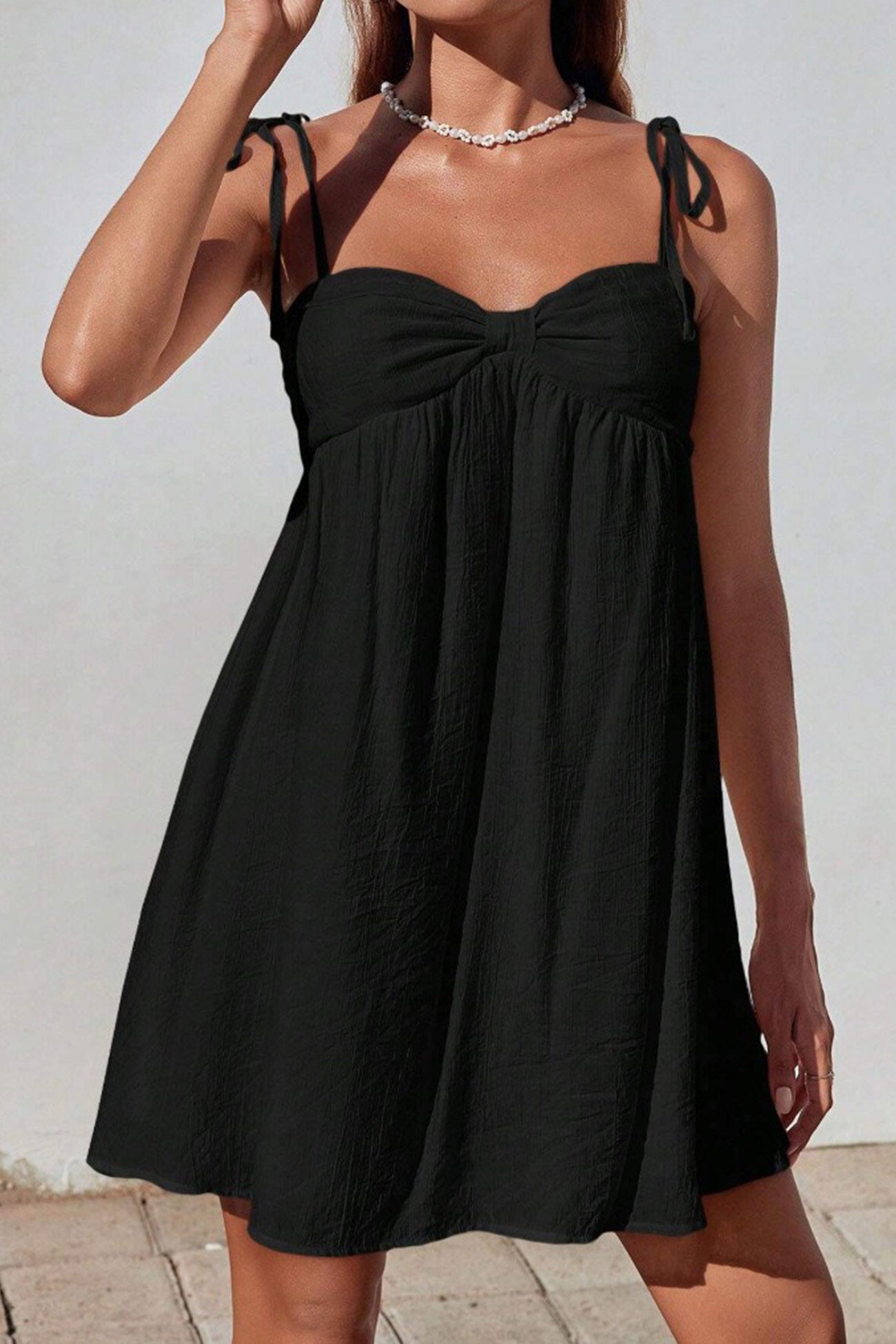 Bow Tie up Cami Mini Dress