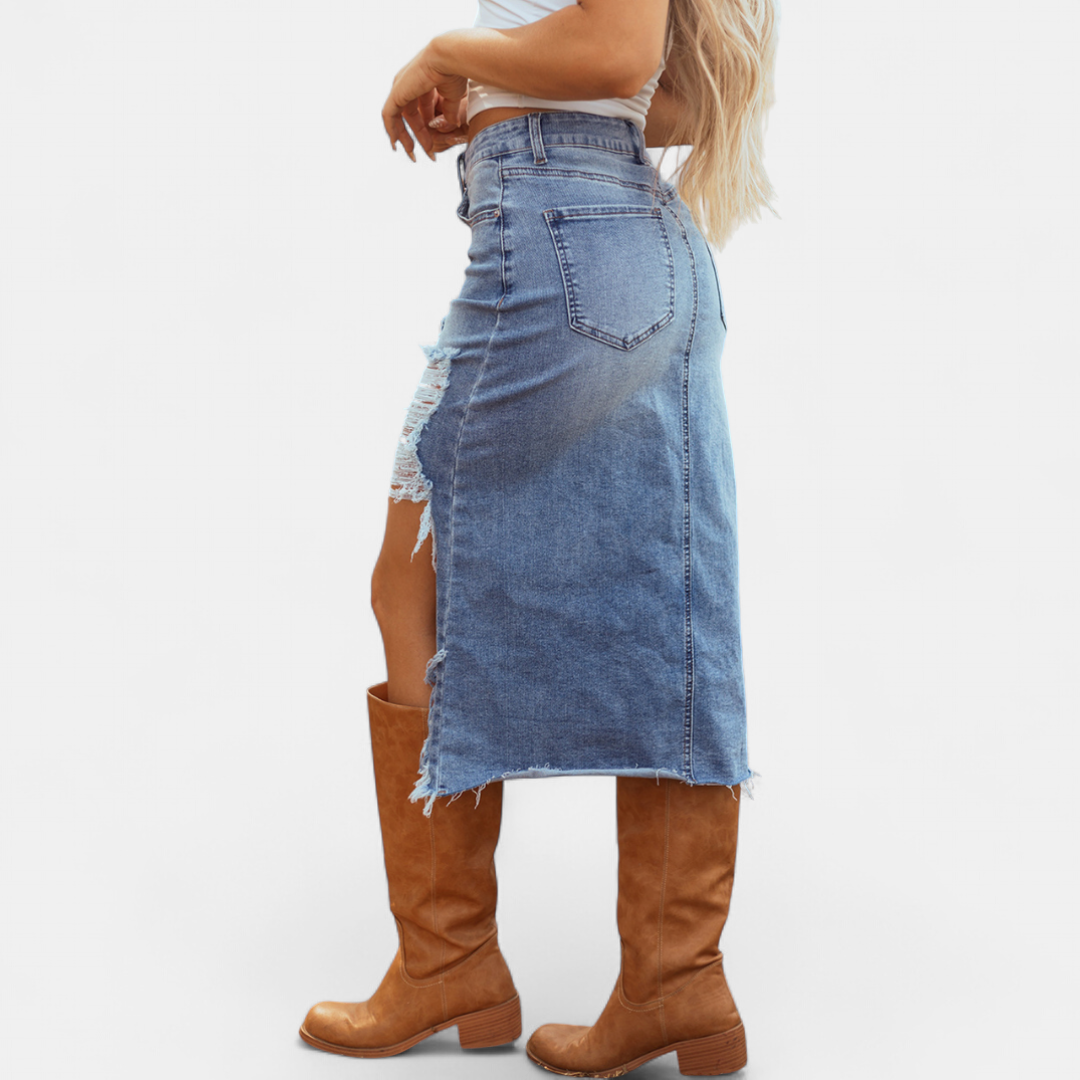 Amelia | Denim Maxi Skirt