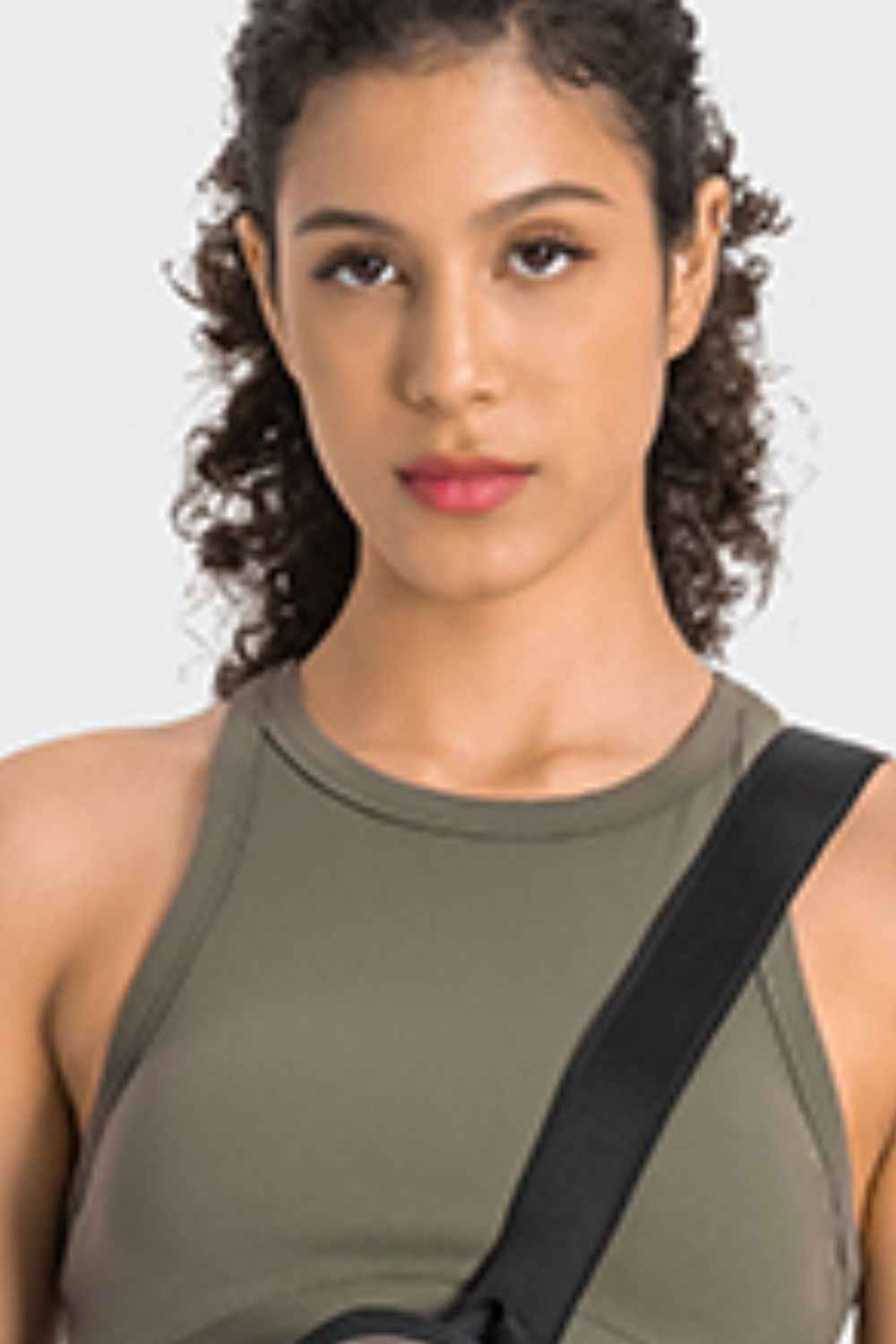 High Neck Seam Detail Cropped Sports Tank Top 15