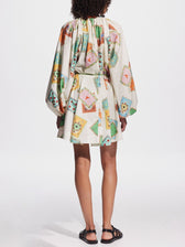 Unique Art Print Bubble Graceful Long Sleeve Versatile Mini Dress