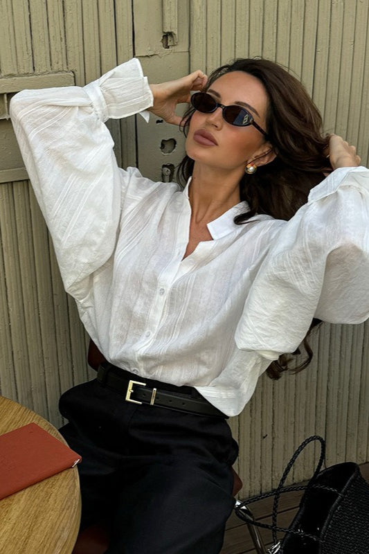 Romantic Lantern Sleeve Blouse