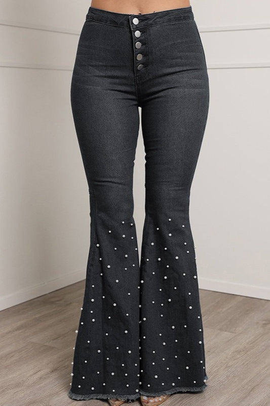 High-Waist Wide-Leg Denim Jeans