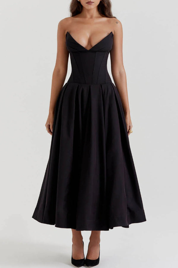 Exclusive Lorelei Strapless Midi Dress Premium Wardrobe Essential