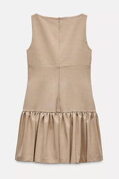 Solid Velvet Bow Embellished Sleeveless Mini Dress - View 21