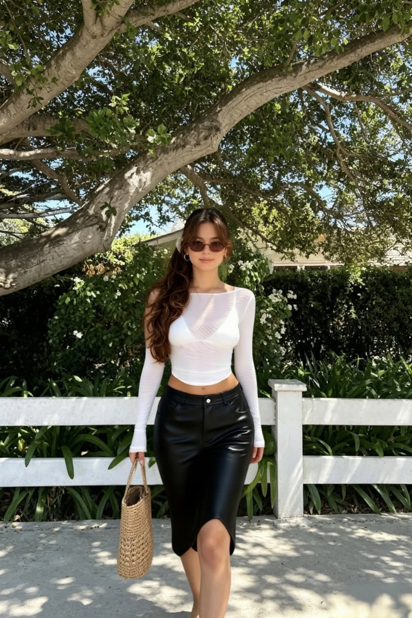 Solid Off Shoulder Sheer Mesh Crop Top