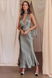 Backless Halter-Neck Dress