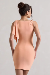 Solid Bodycon Twist Mini Party Dress
