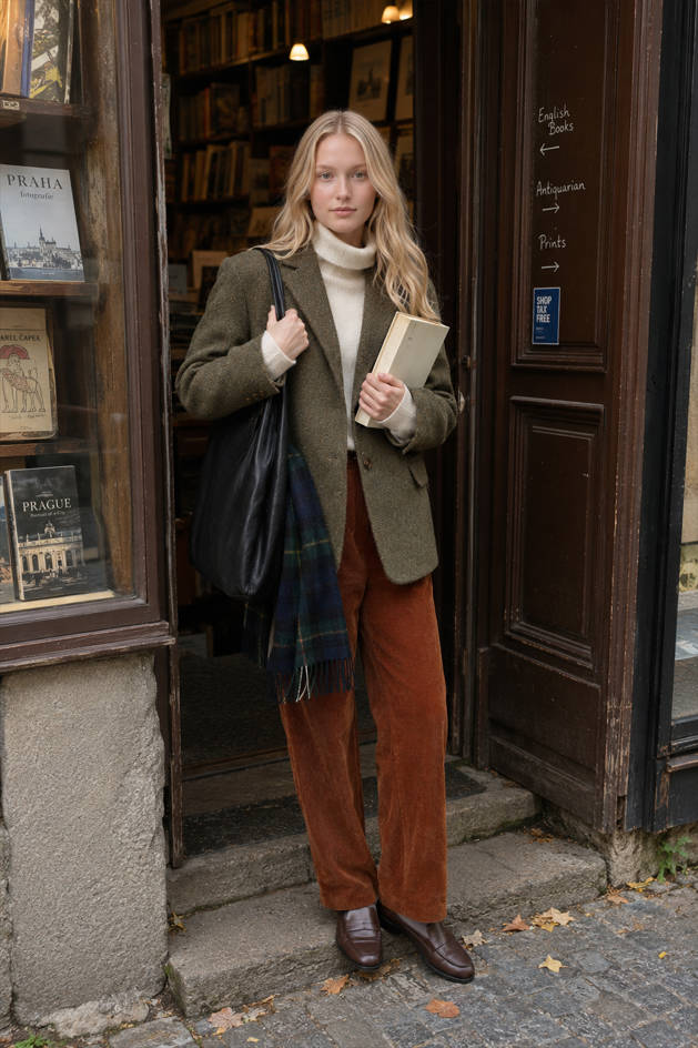 Notched Lapel Single Breasted Tweed Look Relaxed Blazer