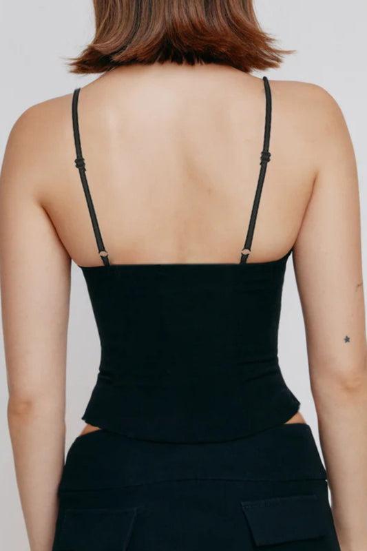 Ribbed Corset Cami Top