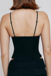 Ribbed Corset Cami Top