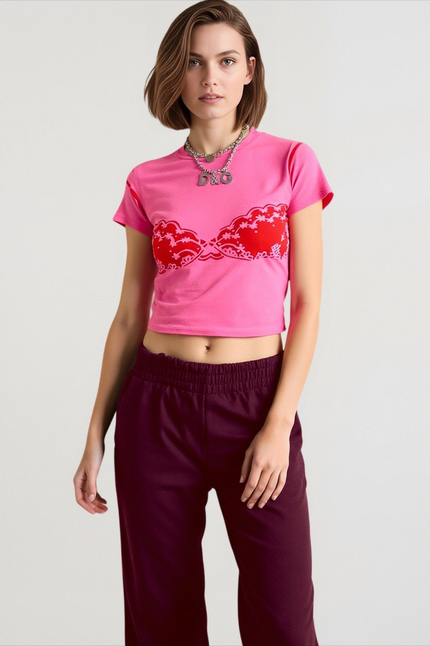 Lingerie Graphic Slim T-shirts