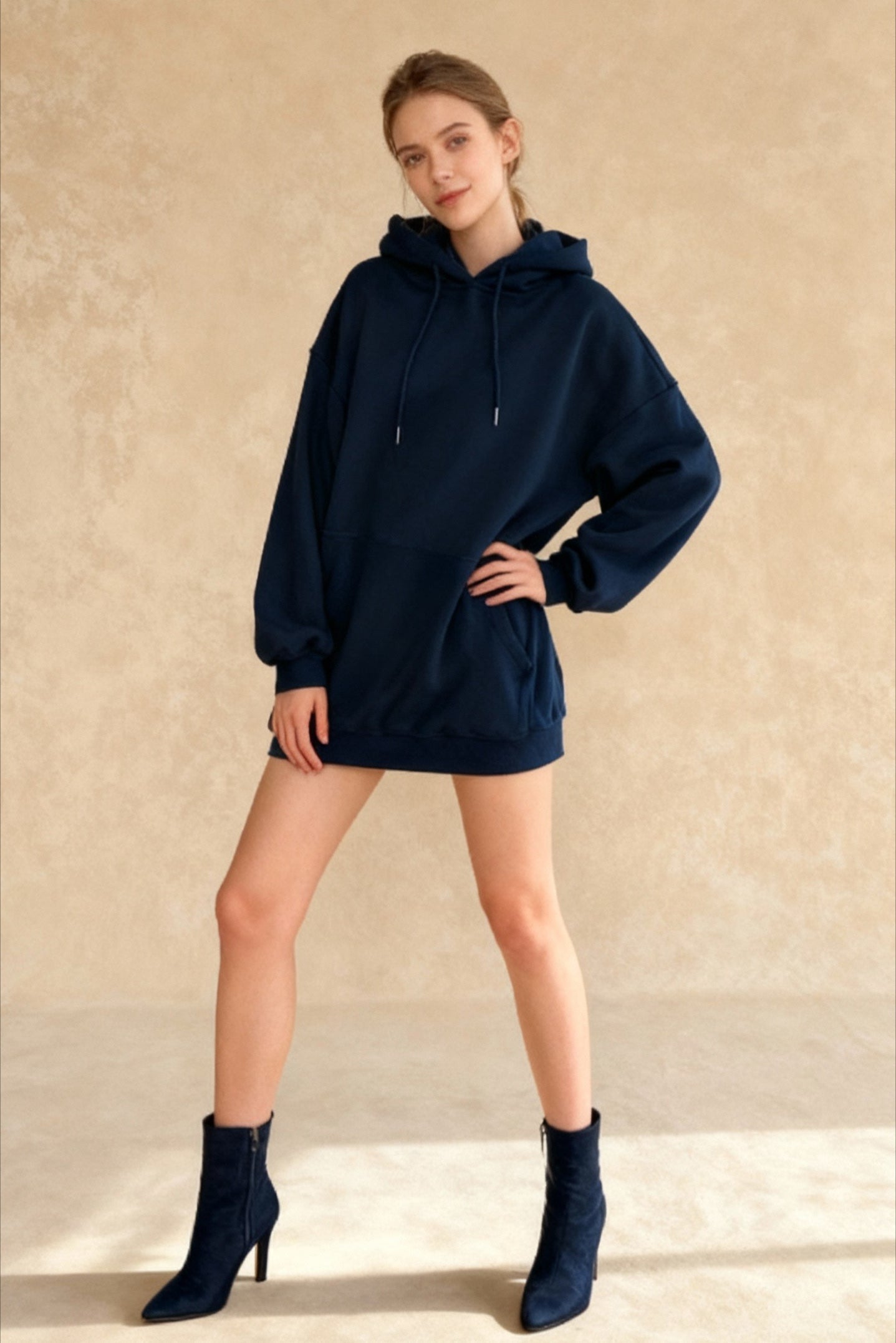 Casual Leopard Star Print Hoodie