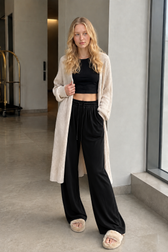 Relaxed Casual Drapey Knit Pants