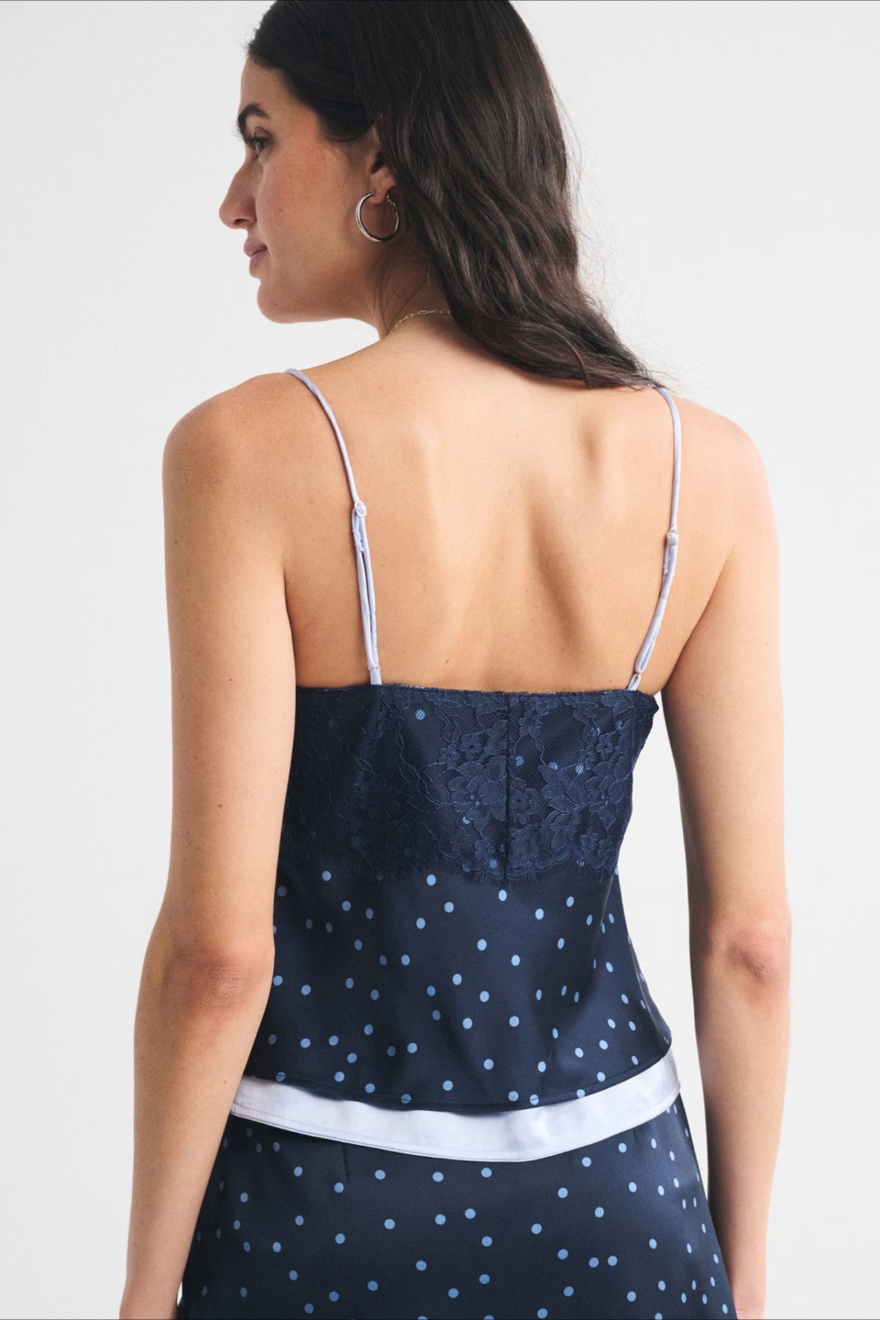 Polka Dot Satin Cami Top