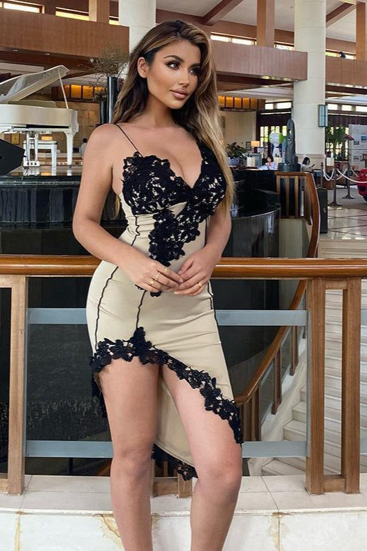 Spaghetti Strap Lace Midi Dress - View 3