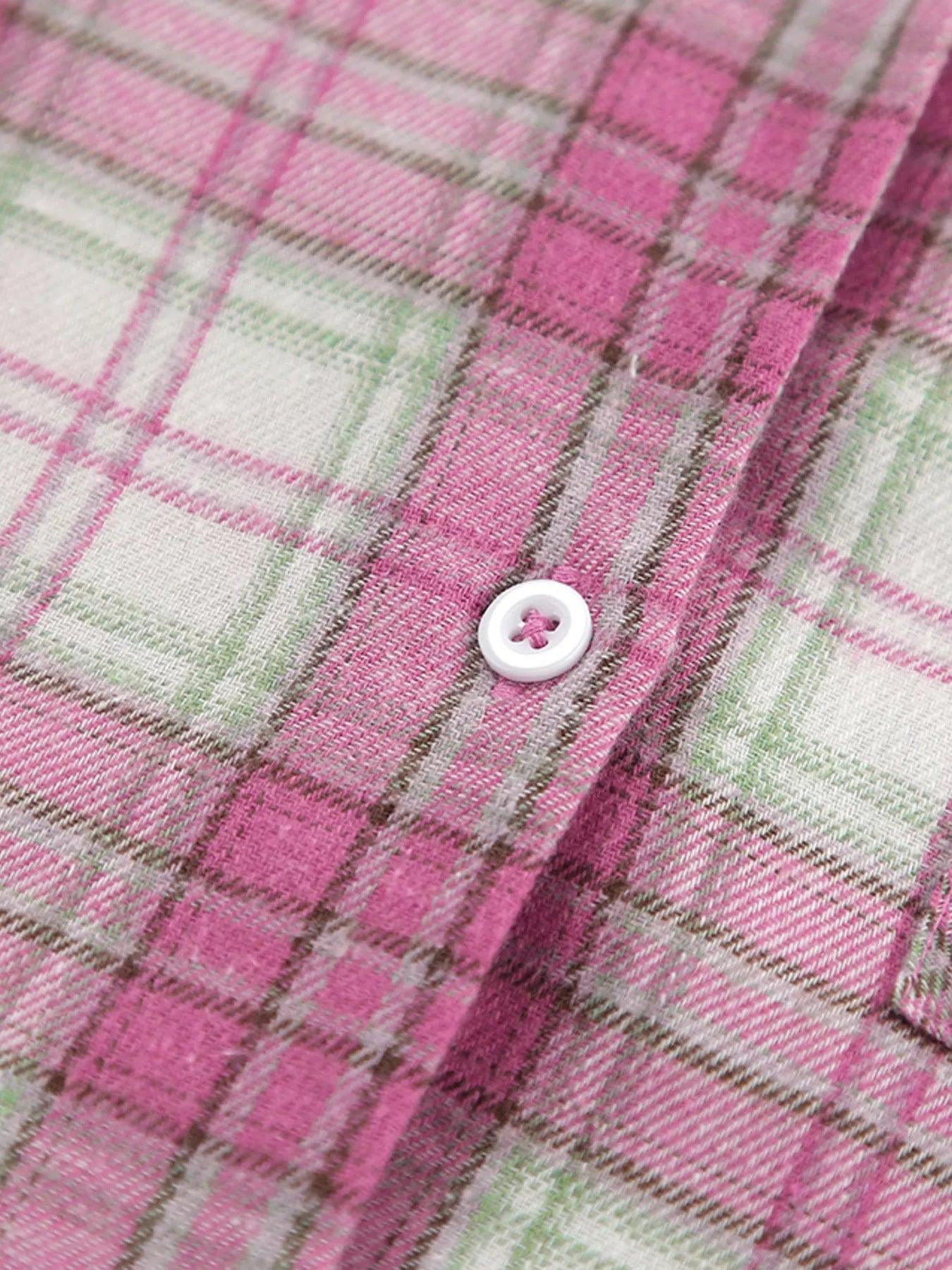Plaid Long Sleeve Shirt and Pants Set