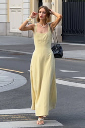 Elegant Square Neck Slim Fit Slip Dress