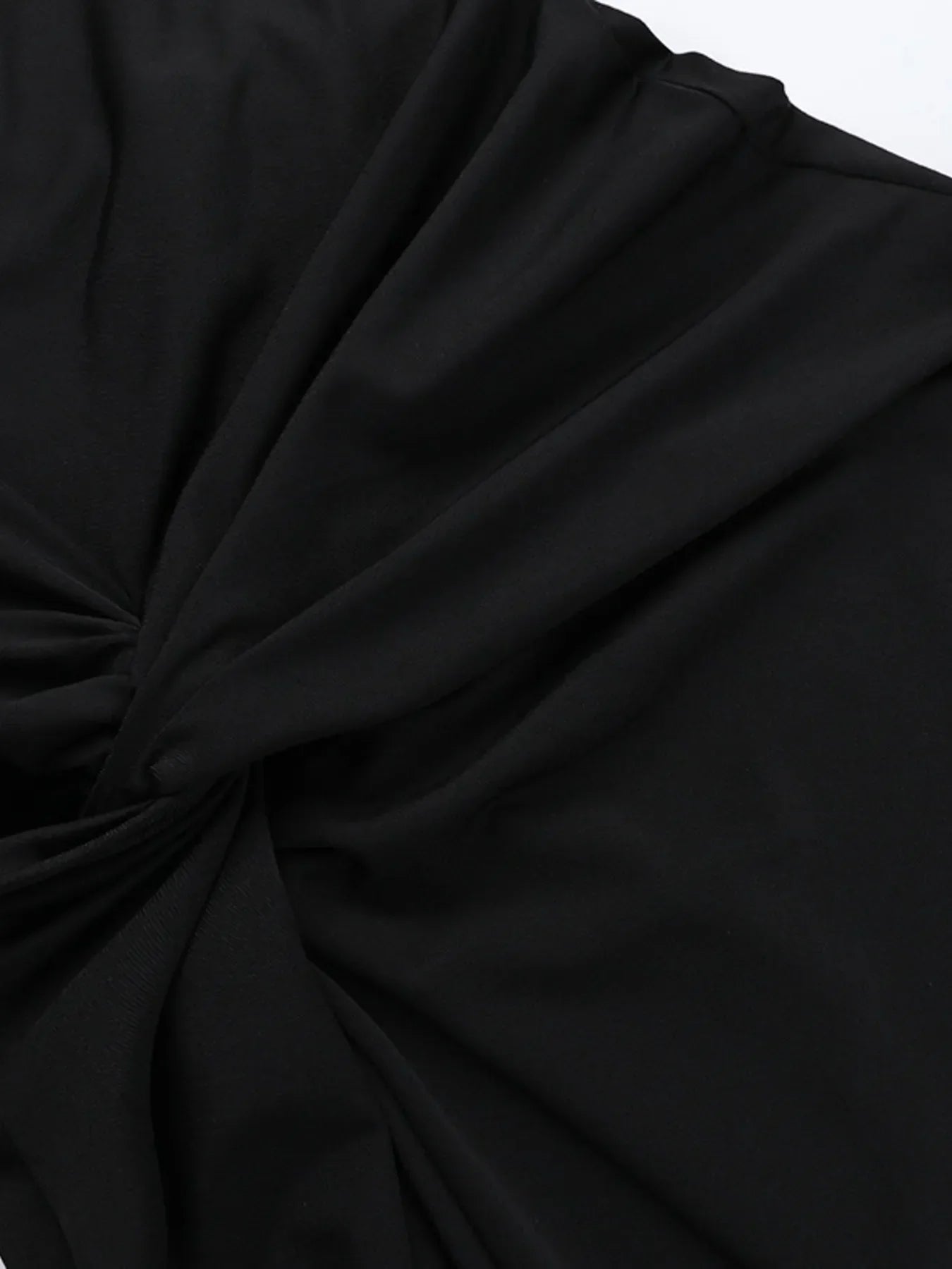 Ruched Slit Cap Sleeve Maxi Dress