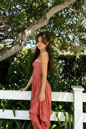 Backless Bohemian Beach Cotton Maxi Boho Dress