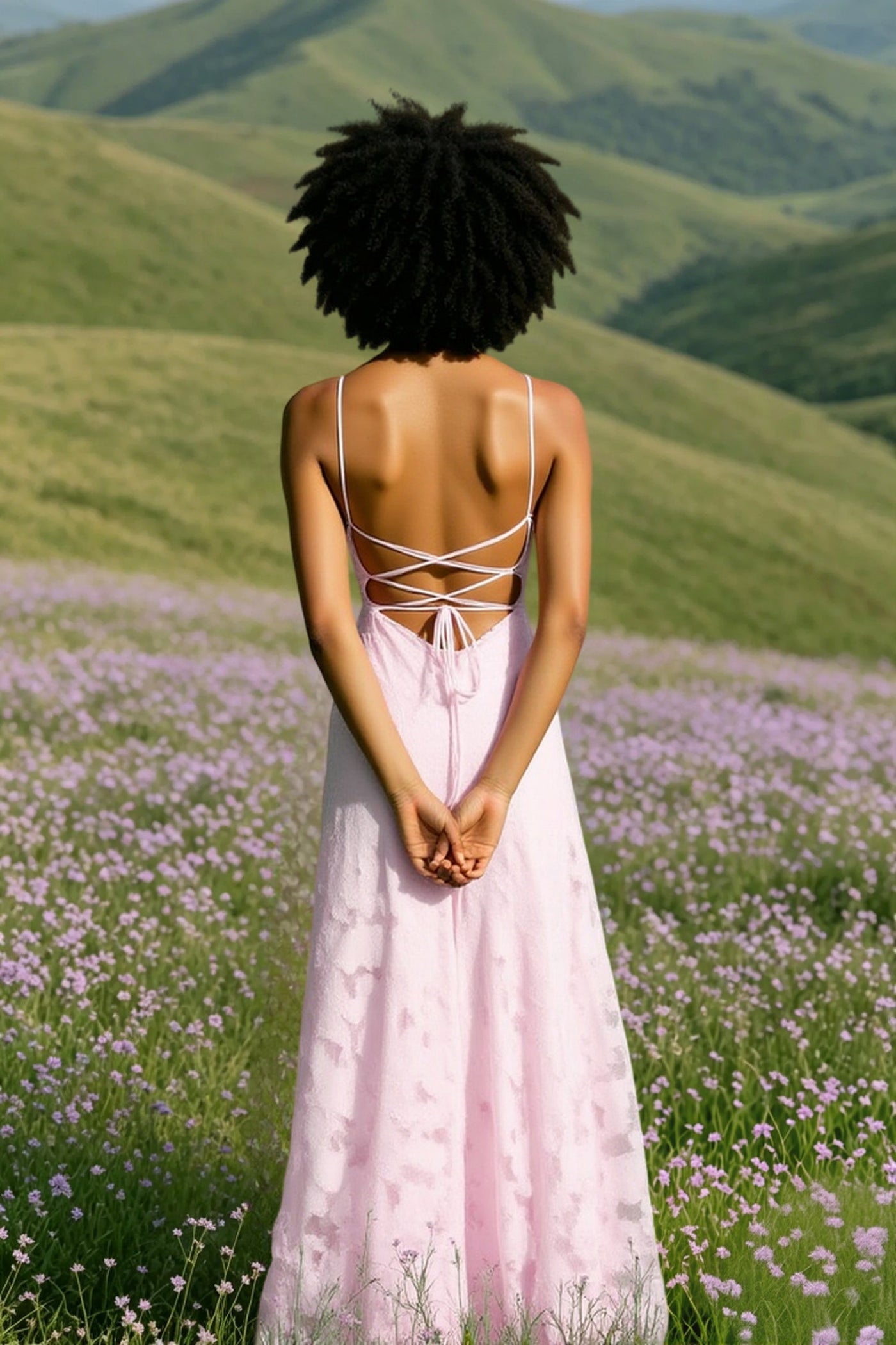 Backless Chiffon Maxi Dress