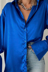 Lace Leather Panel Sheer Long Sleeve Chic Blouse
