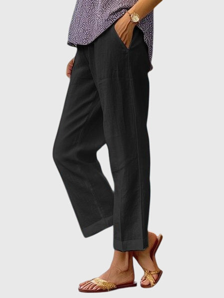 High Waist Straight Leg Pants