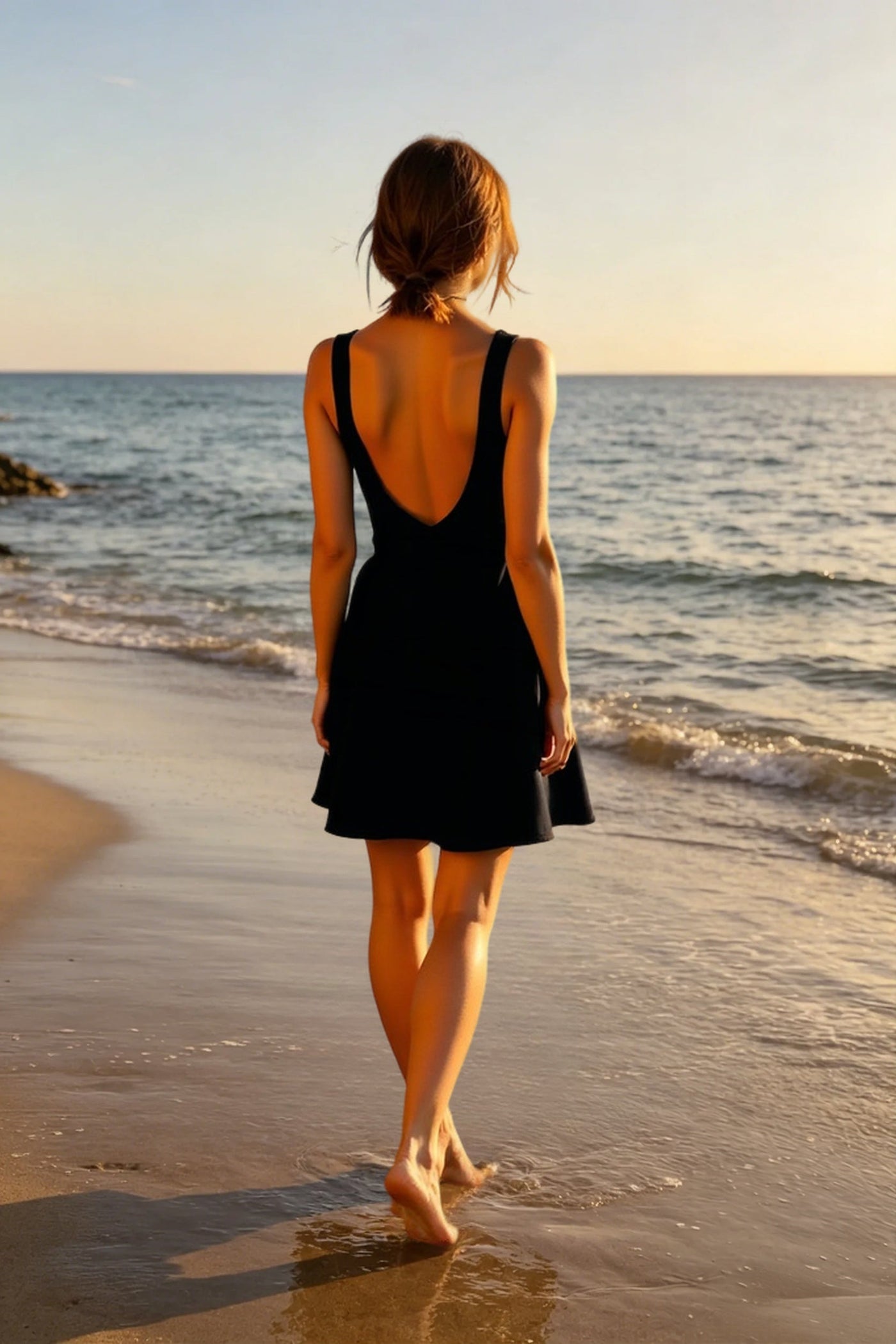 Defined Waist Mini Party Dress