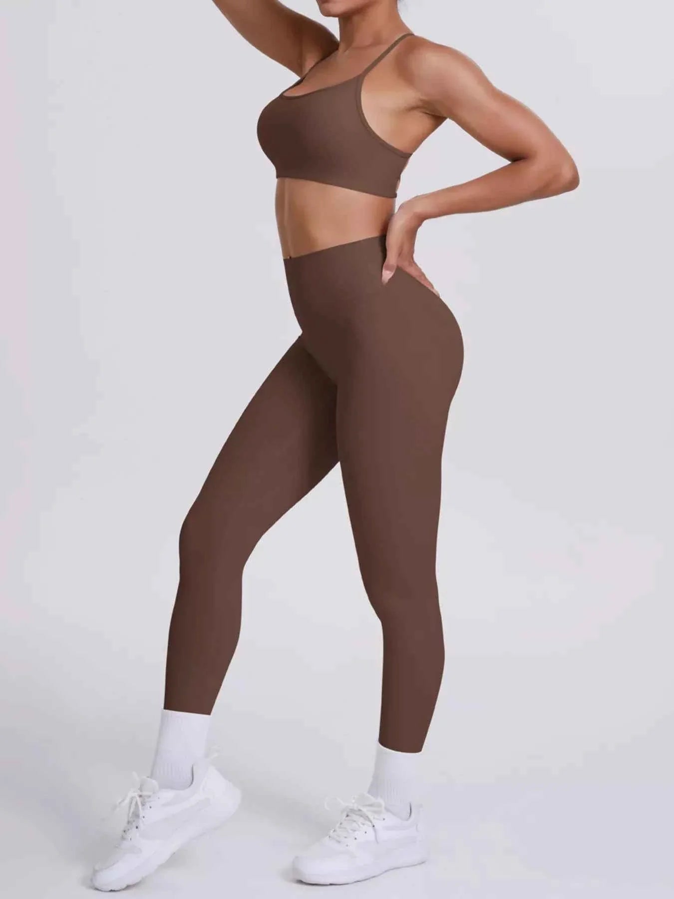 Criss-Cross Back Cami and Leggings Active Set