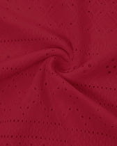 Strapless Eyelet Ruched High Split Midi Dress Summer 7